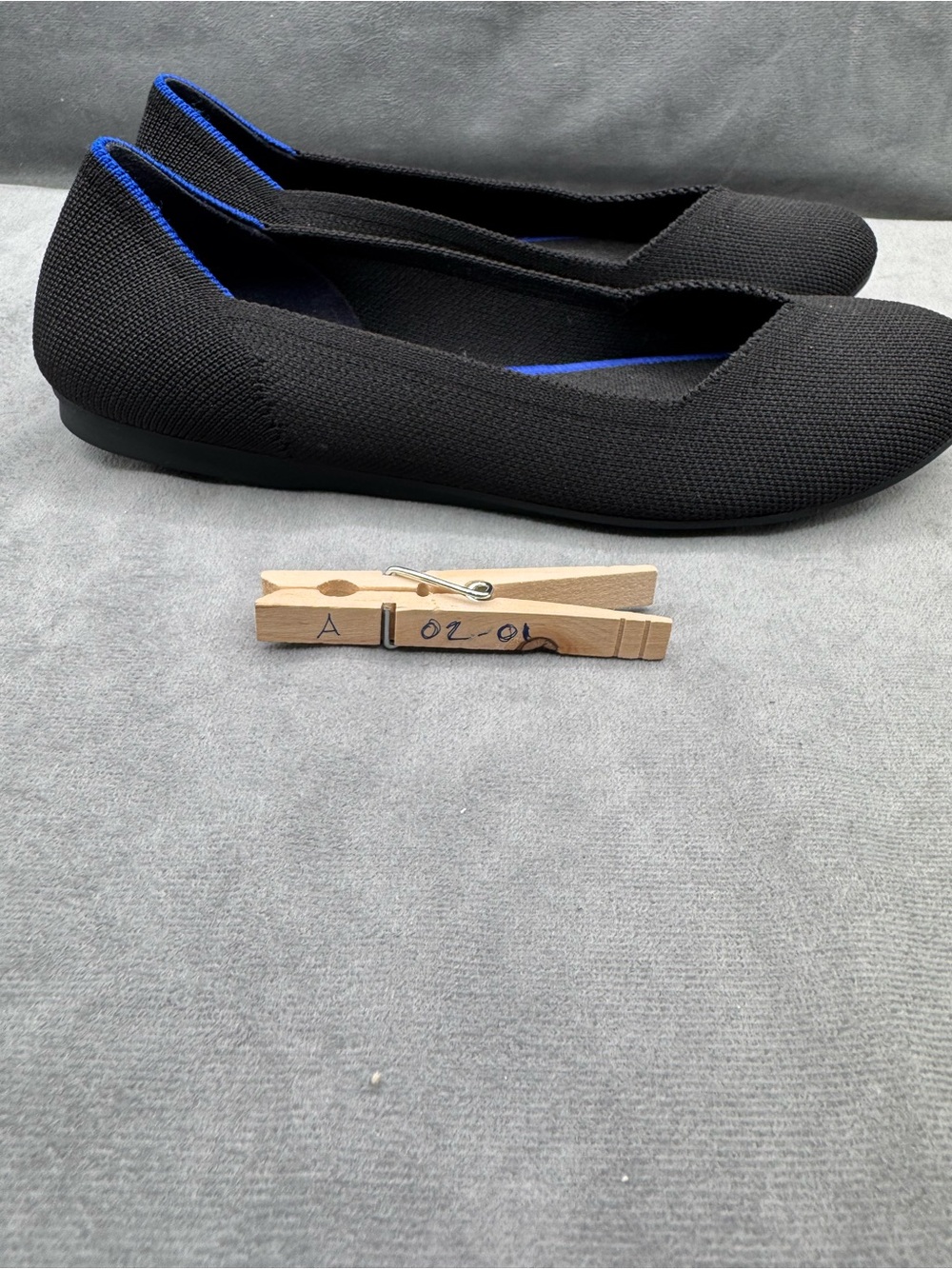 Rothy’s The Flat Ballet Flats Women’s Size 7.5 Black Round Toe Knit - Picture 14 of 14